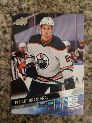 2020-21 Upper Deck UD Young Guns YG Philip Broberg Rookie Card RC #204 Oilers - Image 1 of 2