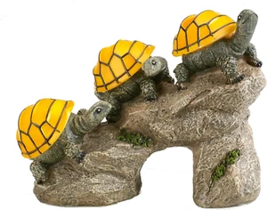 Solar Powered Turtles on Log Outdoor Accent Lighting LED Garden Light D - Picture 1 of 12