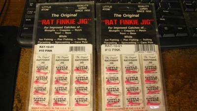 Little Atom "rat finkie" 夹具,24 克拉,全新陈货,尺寸 10,粉色,免费送货 — 第 1/2 张图片