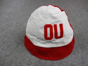 VINTAGE Oklahoma Sooners Mütze Kappe Herren Medium rot weiß NCAA Football Bucket - Bild 1 von 12