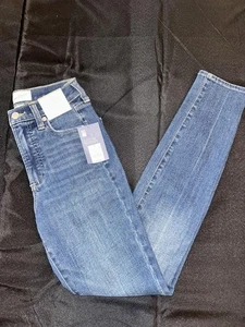 Pantalones de mezclilla Universal Thread para mujer 2 regulares azules tiro alto ajustados elásticos comercio justo - Imagen 1 de 14