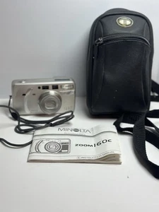 Konica Minolta ZOOM 160c Date 35mm Point and Shoot Camera and Case - Not Tested - Picture 1 of 14