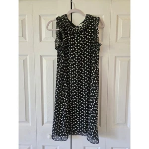 Mini Vestido Max Studio Lunares con Volantes Negro Blanco, Para Mujer Mediano Nuevo Sin Etiquetas - Imagen 1 de 6