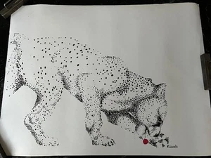 RARE ORIGINAL ART RALPH "RABINDRA" DANKS 23" x 17" HAND DRAWN & SIGNED LEAN LEO - Picture 1 of 6