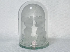 Disney Mickey und Minnie Mouse mit rosa Blume Kristall Kuppel Disneyland Parks - Bild 1 von 13