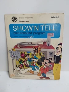 Vintage General Electric Show 'N Tell Picture sound Record- Pinocchio - Picture 1 of 6