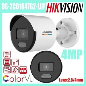 Hikvision DS-2CD1047G2-LUF 4MP POE ColorVu Built-in Mic Fixed Bullet IP Camera - Picture 1 of 13