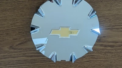 NEW Chrome Imperfect Rear Center Cap for  OEM SSR wheels with Gold Bowtie - Image 1 of 4