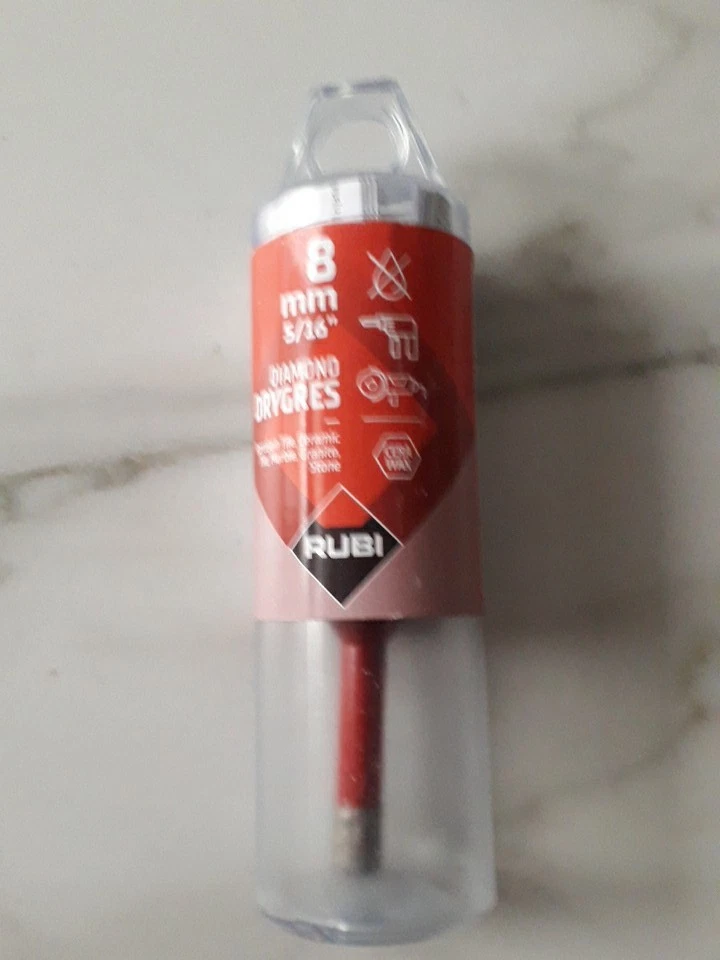 Outils De Carrelage RUBI Foret À Diamant À Sec 8Mm Filetage M14 RUB05989 - Photo 1/1