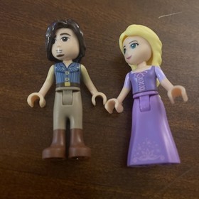 LEGO Disney 41054 Tangled Minifigure Lot: Flynn Rider (dp007) & Rapunzel (dp006)
