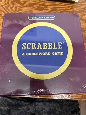Scrabble Nostalgia Edition Collectible Tin Box Crossword Game Family Fun NEW  - Image 1 of 2
