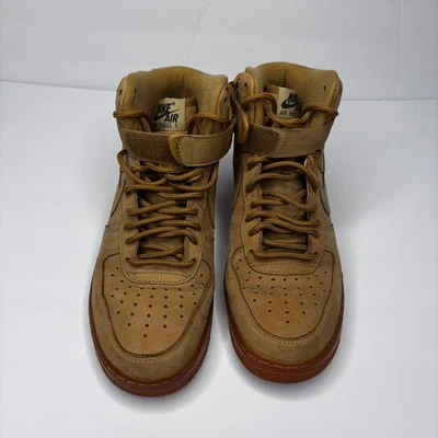 NIKE AIR FORCE 1 TOPS ALTOS LINO TRIGO MUJER TALLA 7.5 Foto 1 de 4