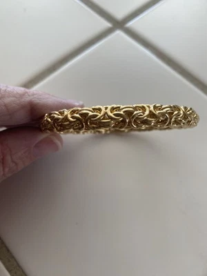 Milor Italy 14K Yellow Gold Electroform Byzantine Bangle Bracelet - Image 1 of 4