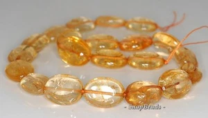 19X15MM CITRINE QUARTZ GEMSTONE OVAL LOOSE BEADS 7.5inch - Picture 1 of 4