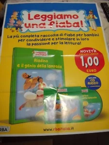 LOCANDINA POSTER MANIFESTO ALADINO GENIO DELLA LAMPADA FIABA cm 62,00 x 86,00 cm - Imagen 1 de 1