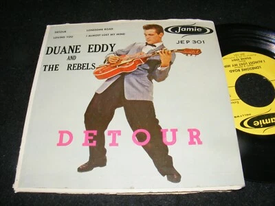 DUANE EDDY And The Rebels DETOUR 4 Song EP 7 inch with Original Picture Sleeve! - Image 1 of 2