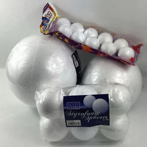 50mm to 300mm Solid Styrofoam Balls Modelling Polystyrene Sweet Tree Sphere - Picture 1 of 17