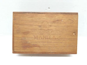 VTG Wally Frank Wood Cigar Box, Imported CLear Manila Corona - Picture 1 of 8