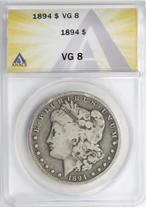 1894 Morgan Silver Dollar $1 ANACS VG8, Philadelphia Mint [BN171] - Picture 1 of 4