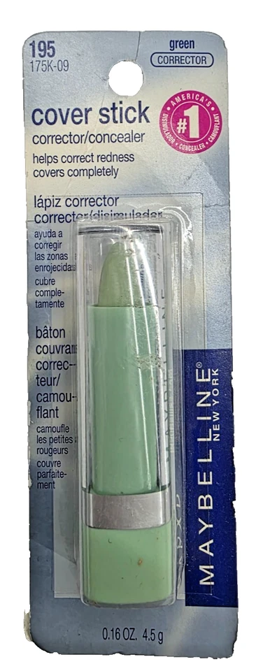 NEW Maybelline Cover Stick Corrector Concealer- 195 GREEN (CORRECTOR) - Image 1 of 1