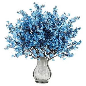 Sggvecsy 15 Pcs Babys Breath Artificial Flowers Gypsophila Bouquets Bulk Blue - Picture 1 of 8