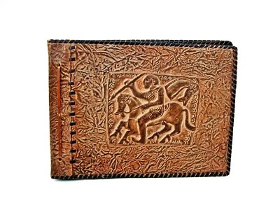 Vintage leather photo album Thracian horseman Handmade RARE - Image 1 of 4