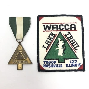 Boy Scout Wacca Lake Trail Nashville Illinois Patch and Medal - Picture 1 of 6