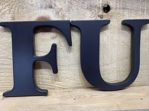 F & U - 7.5” X8” - Hanging Wall Letters - Brown, Alphabet, Initials, Monogram - Bild 1 von 12