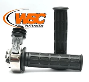 Domino Twin Pull, Twin Cylinder Throttle 0507.03.60 Chrome with Black Grips - Picture 1 of 1