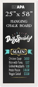 Extra Large Magnetic Chalk Board for Wall - Hanging Sandwich Menu Chalkboard Sig - Picture 1 of 7