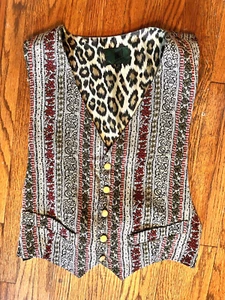 Vintage Junior Gaultier Brocade Waistcoat/Vest size 38" Made in Italy - Picture 1 of 6