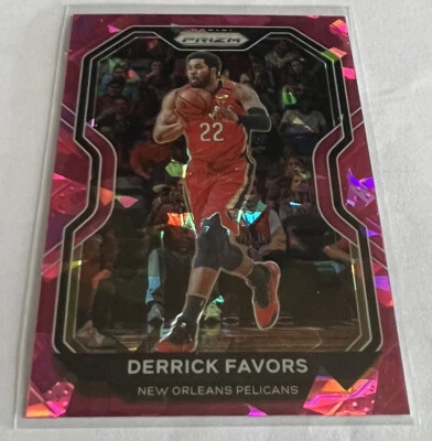 Panini Prizm Derrick Favors Pink Cracked Ice Prizm #133 2020-21 Foto 1 de 2