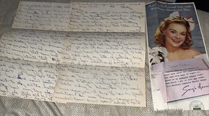 1945 Wife WWII Love Letter to US Navy Ensign w Sonja Henie Advertisement Ad - Picture 1 of 3