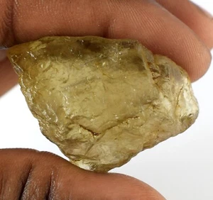 98,25ct/38mm Natur Zitrone Topas Brasilianischer Edelstein Grob Sammlung Probe - Bild 1 von 5