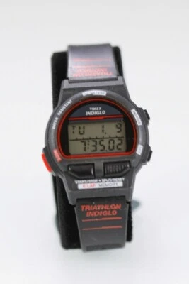 Reloj Timex Indiglo Mujer Plástico Negro 50m Luz Alarma Cron Fecha Gris Cuarzo Foto 1 de 4