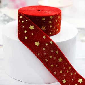 5 Yards Velvet Ribbon Christmas Decoration DIY Bow Crafts Ribbon Gift Packaging - Picture 1 of 9