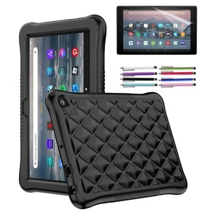 Silicone Cover for Amazon Fire HD 8 8" 2024/2022 12th Gen Case +Screen Protector - Picture 1 of 19
