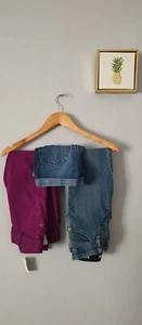 Bundle 3 Piece Jeans And Shorts Blue Jeans And Purple Girls variety size 5,6,7,8 - Picture 1 of 14