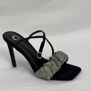 Scarpe a spillo Journee Collection donna nere Arlette strass taglia 7 - Foto 1 di 8