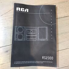 Manual RCA Compact Stereo System Model RS2300 Instructions