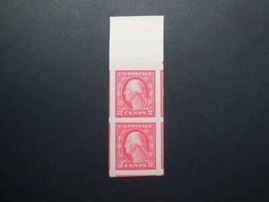 #482 2c Washington Imperforated Pair MNH OG XF-Superb CV $70 "Incs New Mount" - Picture 1 of 4