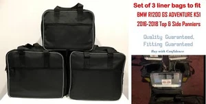 PANNIER LINER BAGS & TOP BOX BAG FOR BMW R1200GS ADVENTURE 2016 ONWARD - Picture 1 of 7