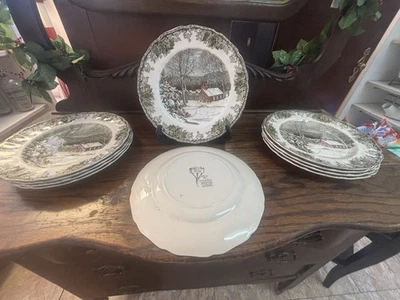 Johnson Bros the Friendly Village 9 3/4" Dinner Plate. The School House scene - Image 1 of 4