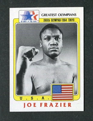 Tarjeta Topps #98 Joe Frazier Juegos Olímpicos de Estados Unidos Los mejores atletas olímpicos de la historia 1983 Foto 1 de 2