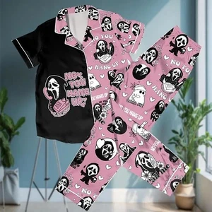 Conjunto de pijama Scream No You Hang Up Ghostface película de Halloween pijamas - Imagen 1 de 5