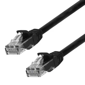 Ethernet Patch Cable CAT6A, UTP, 24AWG, 0.5 Ft, 10 pack, Black - Picture 1 of 4