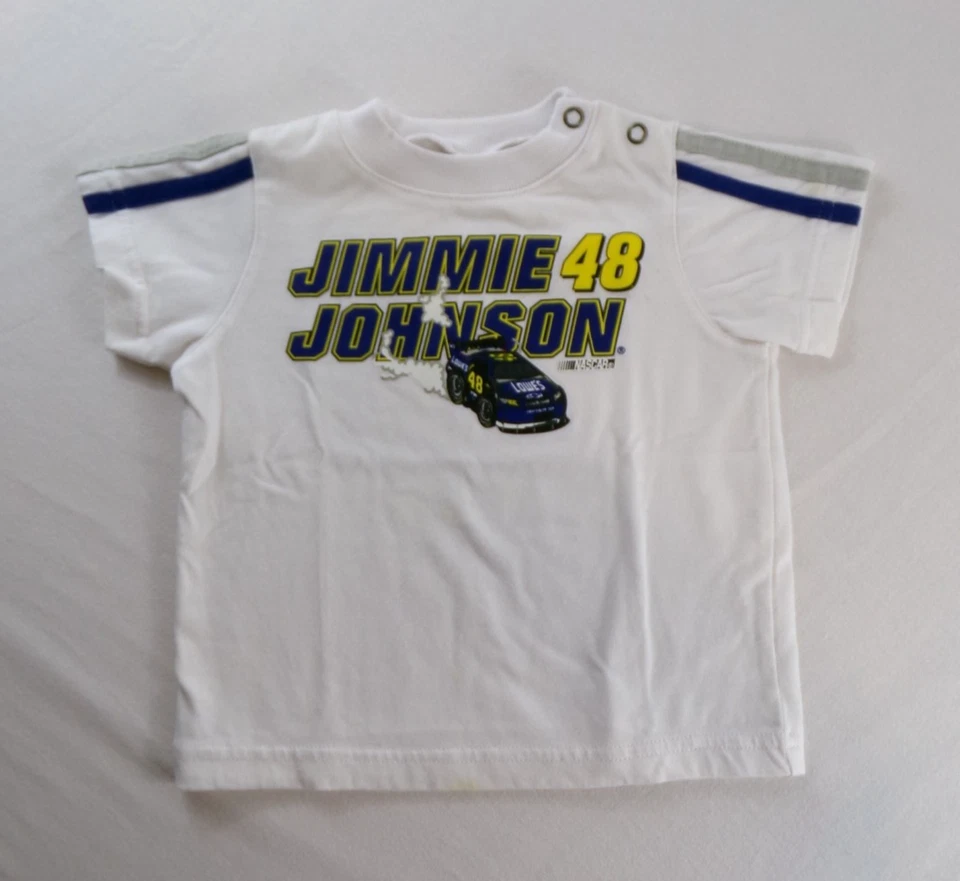 Jimmie Johnson Biggest Fan #48 Nascar White 18M Short Sleeve T-Shirt - EUC Foto 1 de 4