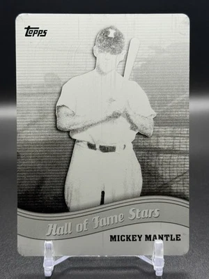 2010 Topps Pro Debut Mickey Mantle # 1/1 Black Printing Plate #HOF-7 Yankees - Image 1 of 2