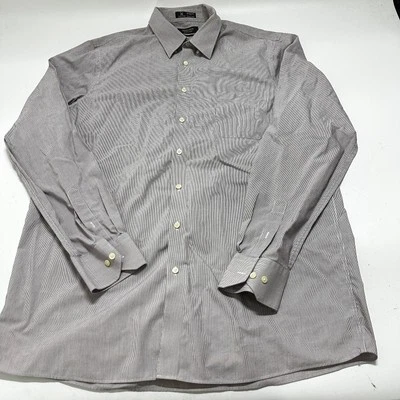 Camisa con botones Nordstrom para hombre XXLL rosa azul blanco a rayas oficina sin arrugas Foto 1 de 4