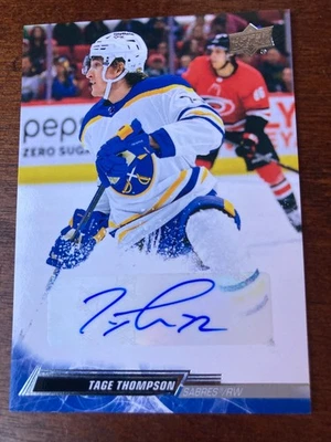 2022-23 Upper Deck Tage Thompson Snow Spray Autograph Auto - Image 1 of 2